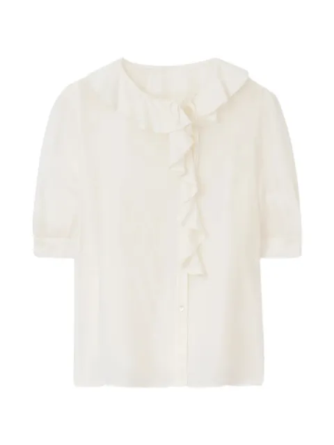 Rodebjer Xilla ruffled puff-sleeve blouse