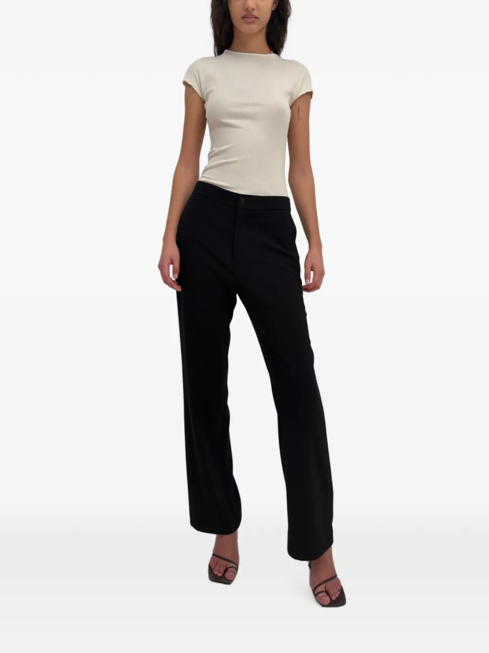 Rodebjer Aniara crêpe broek Zwart