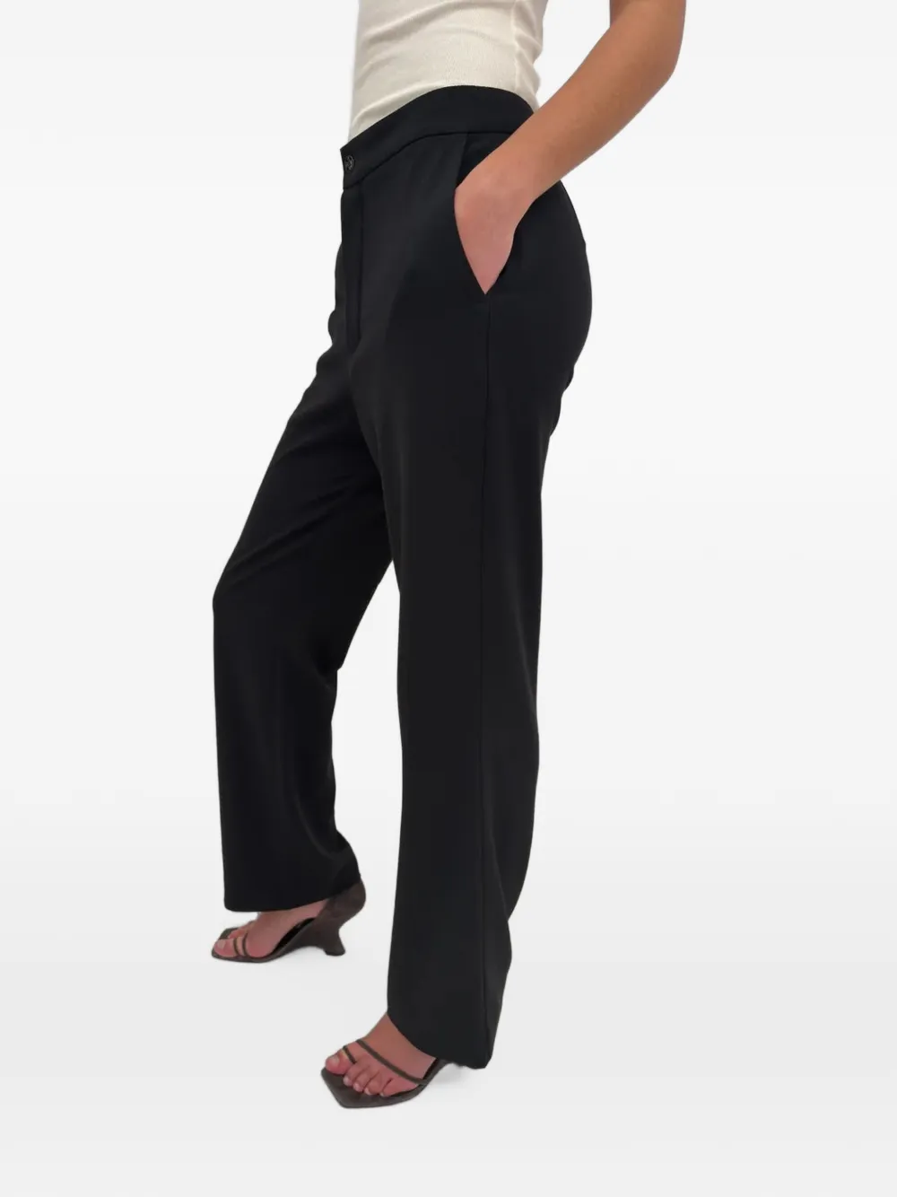 Rodebjer Aniara crêpe broek Zwart