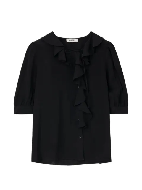 Rodebjer Xilla ruffled puff-sleeve blouse