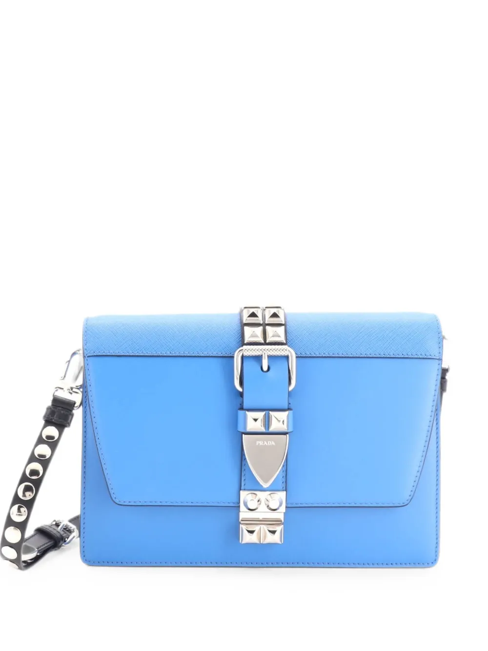 Prada Pre-Owned Kleine Elektra Schultertasche mit Nieten - Blau