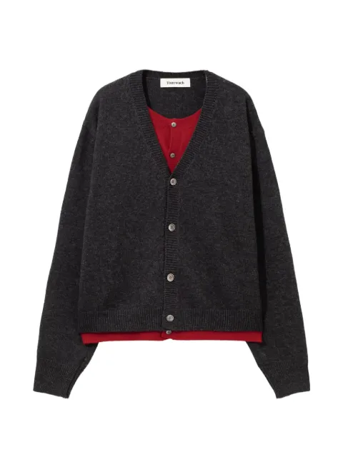 TONYWACK V-neck layered cardigan
