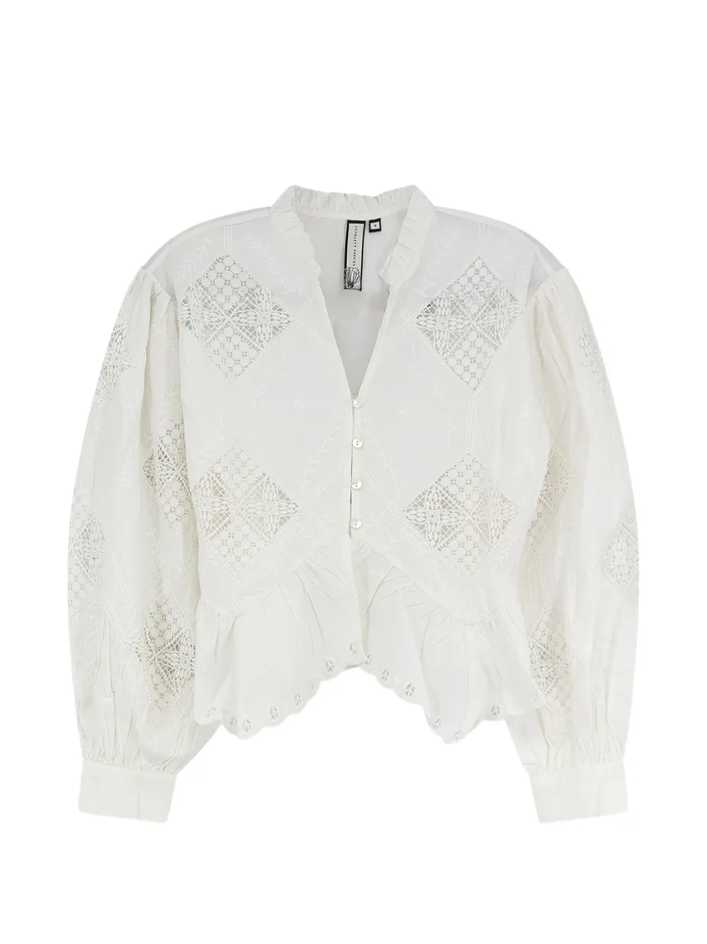 SCARLETT POPPIES Yorken embroidered shirt - Bianco