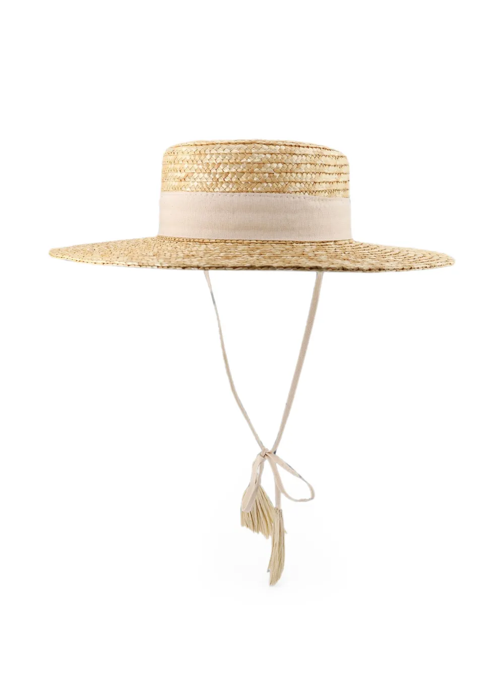 Lavi Couture Tassel-detail Interwoven Sun Hat In Neutral