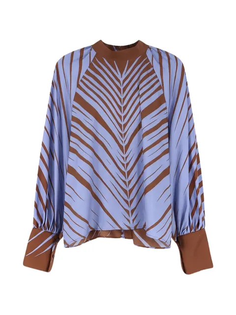 CO.GO abstract-print silk blouse