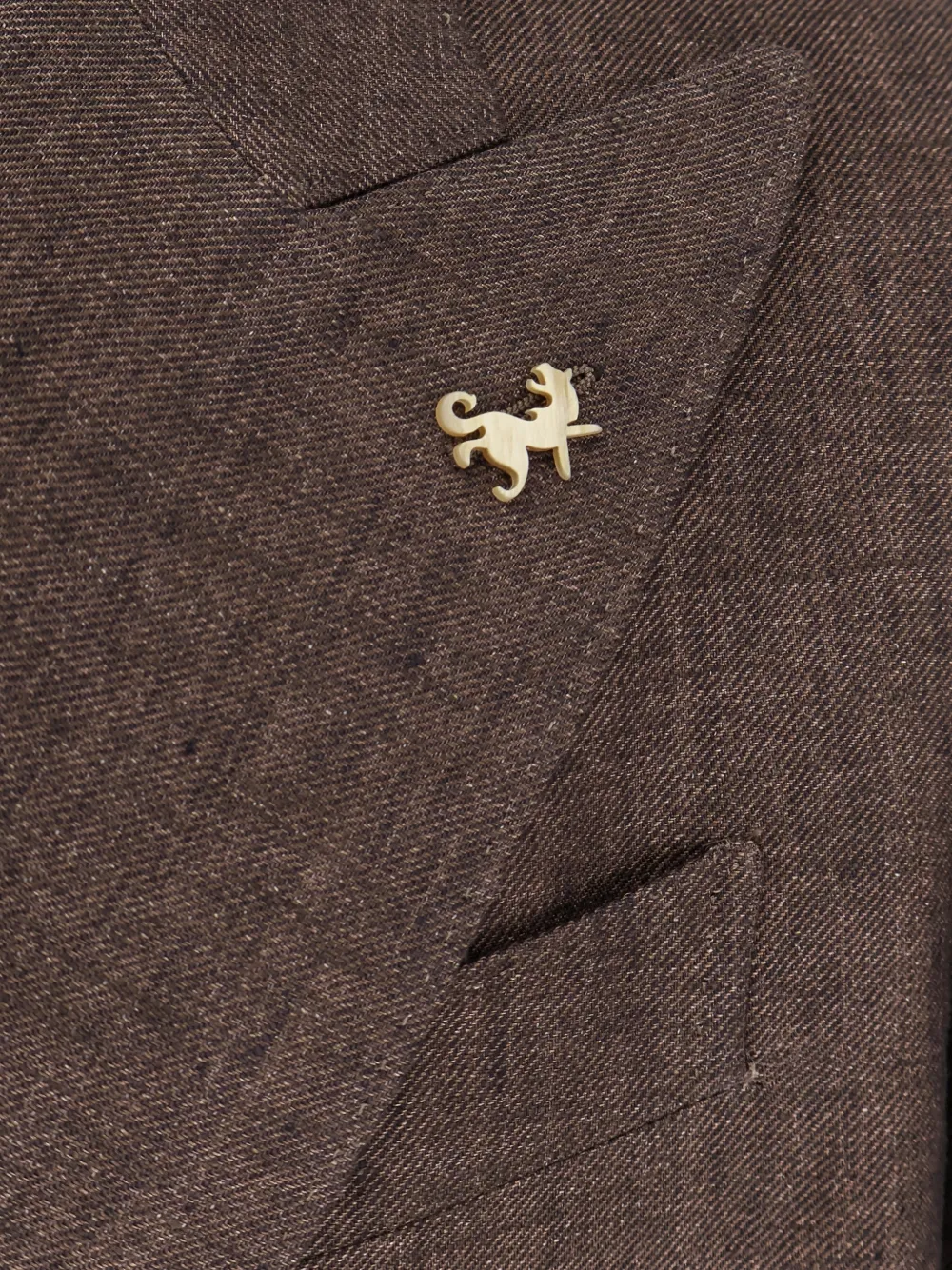 Tombolini Zero Gravity Double-breasted Suit In Brown