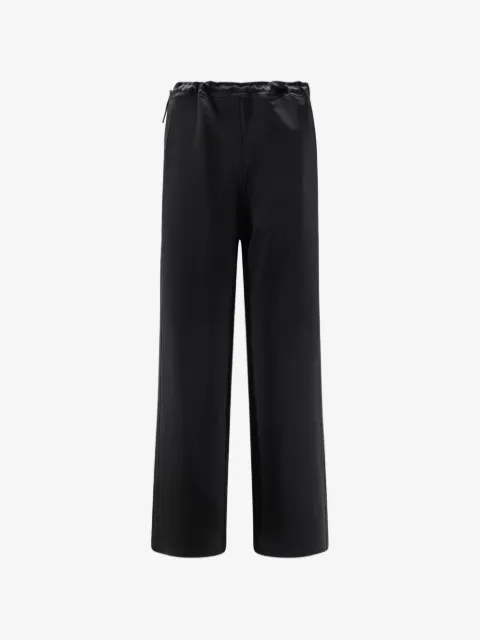 TONYWACK pantalones de satén con cordones en la cintura