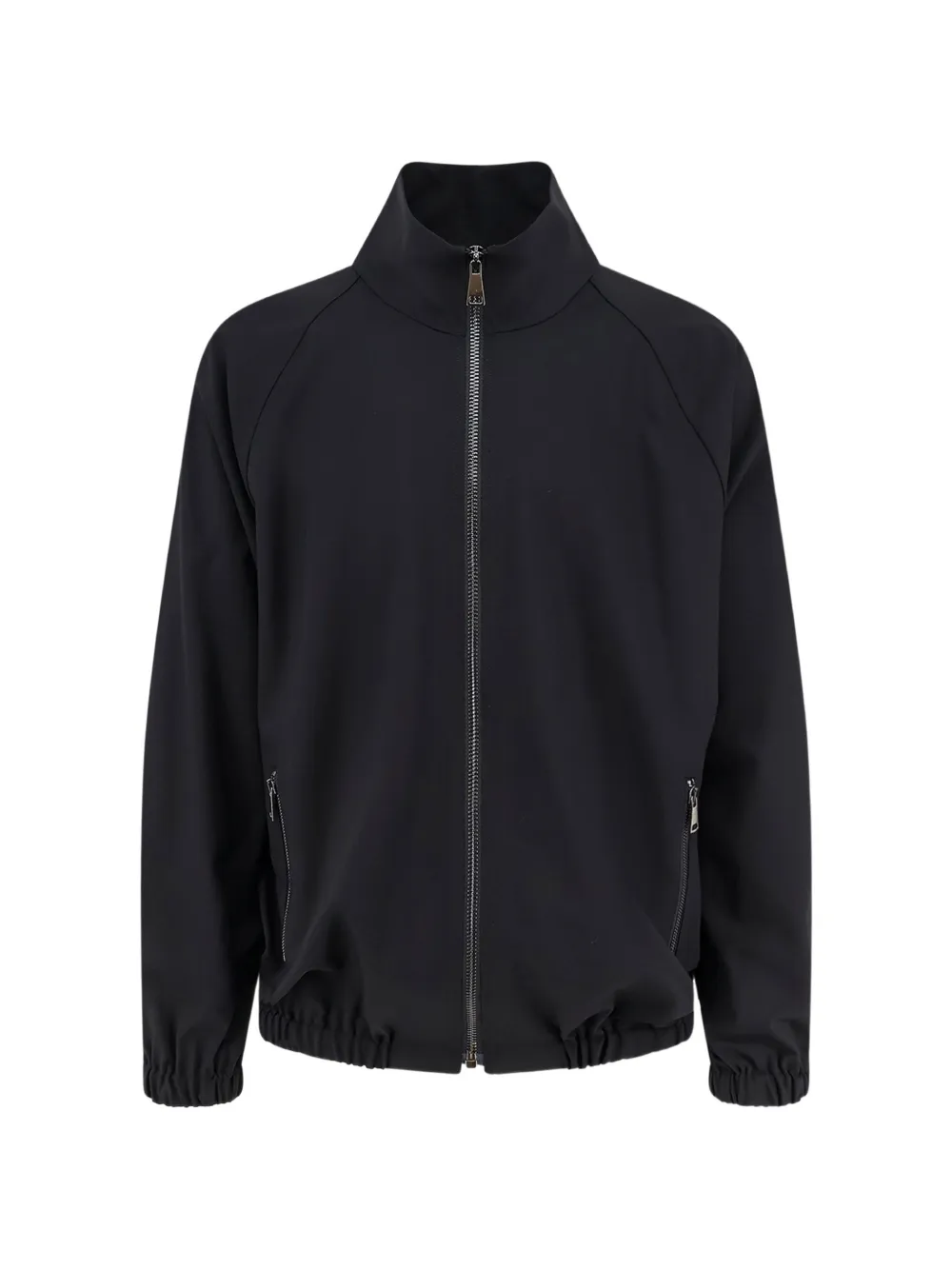 SEVEN GAUGE high-collar zip-up jacket - Schwarz
