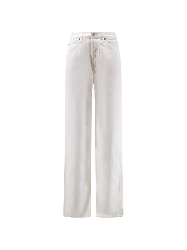 Agolde Straight-fit Five-pocket Jeans in White