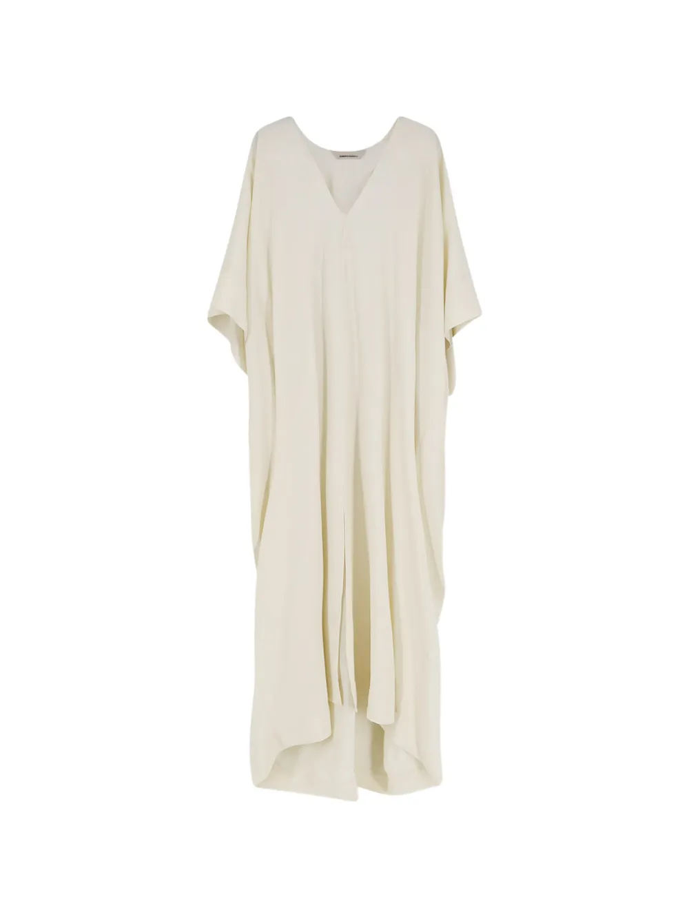 Alberta Ferretti V-neck short-sleeve long dress - Neutrals