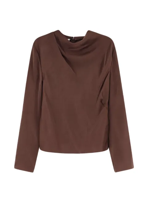 Vince draped long-sleeve blouse