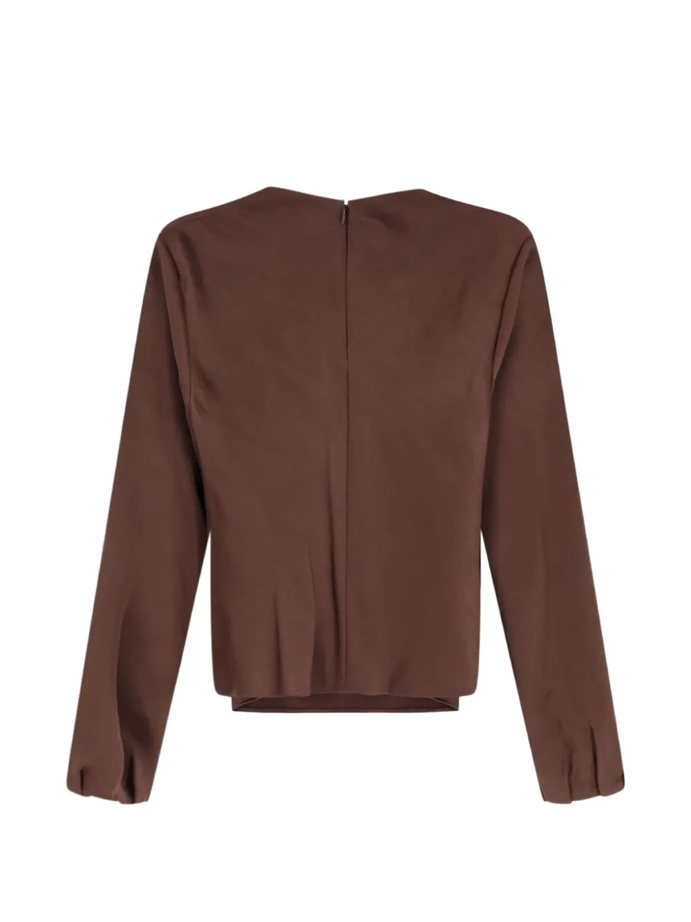 Vince draped long-sleeve blouse Bruin