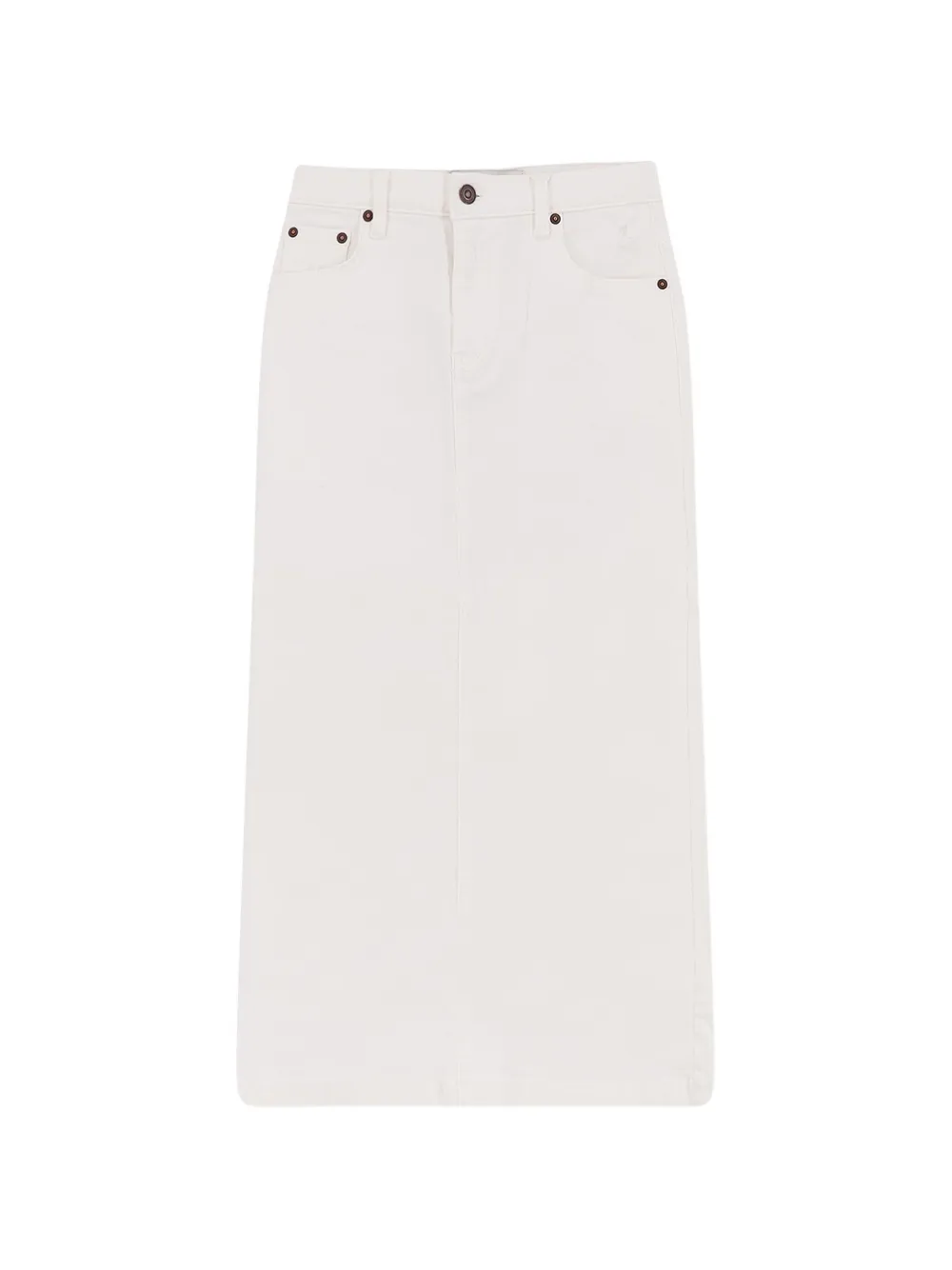 TONYWACK stitched-profile ripped mid skirt
