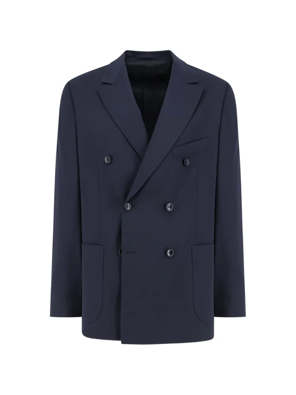 SEVEN GAUGE double-breasted peak-lapel blazer - Blu
