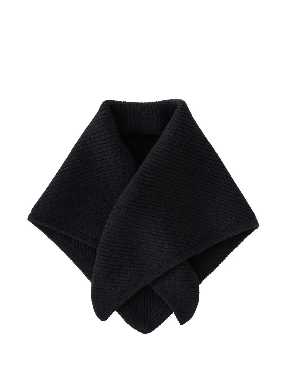 Studio Nicholson Pythagoras ribbed-knit scarf - Nero