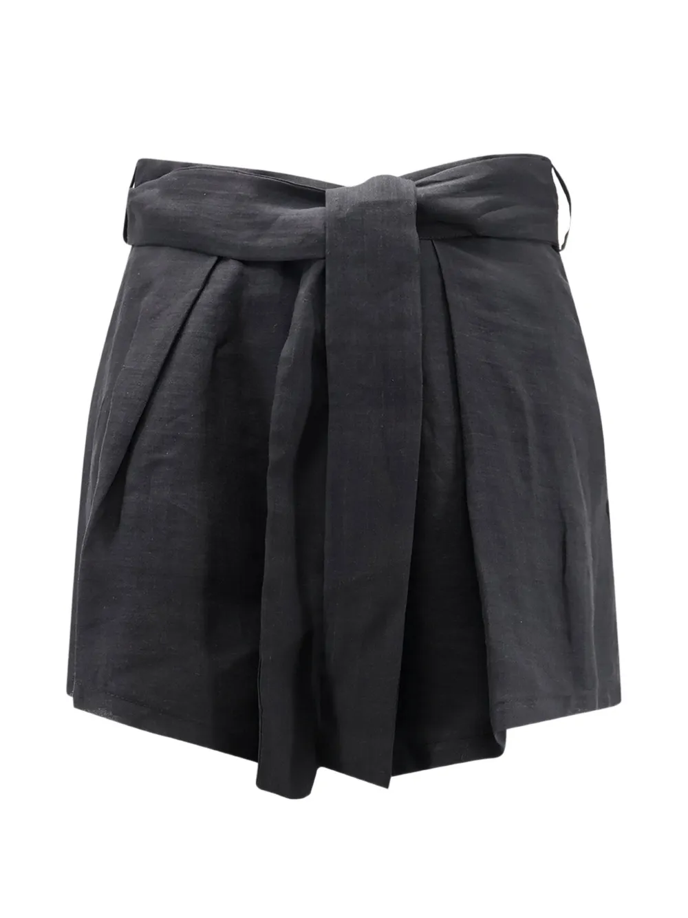 LAVI COUTURE Dafne belted pleated shorts - Nero