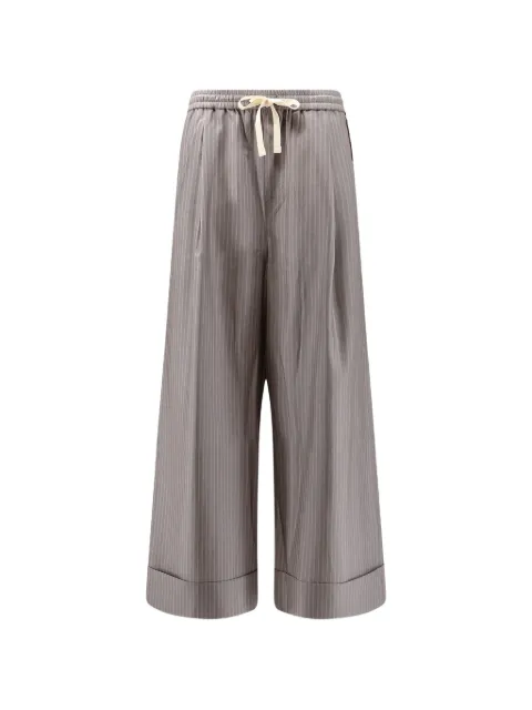 TONYWACK pinstripe-pattern wide-leg trousers