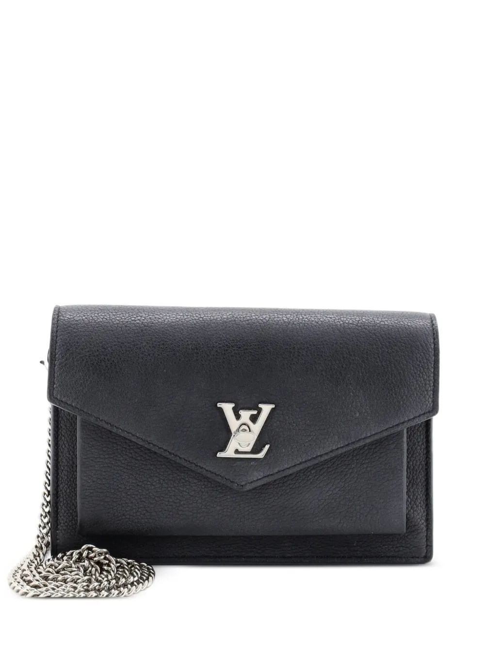 Louis Vuitton Pre-Owned Mylockme Chain Pochette Leather clutch bag - Black