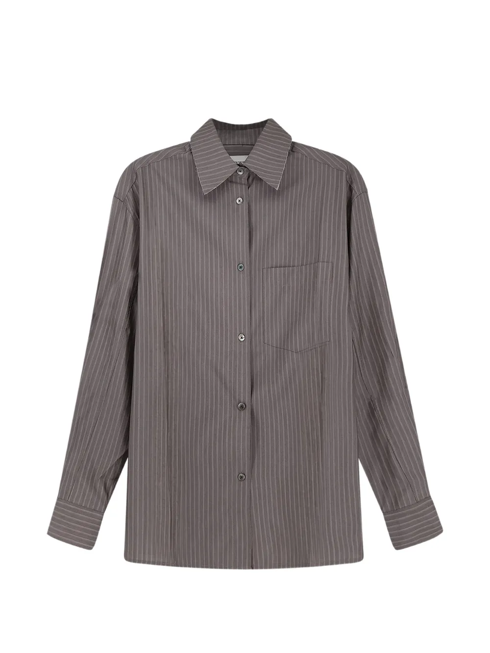 TONYWACK striped raw-edge oversized shirt