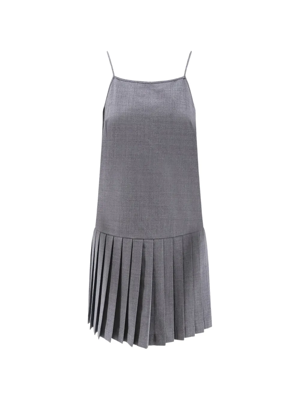 Semicouture Mini-jurk met plooien en gespsluiting Grijs