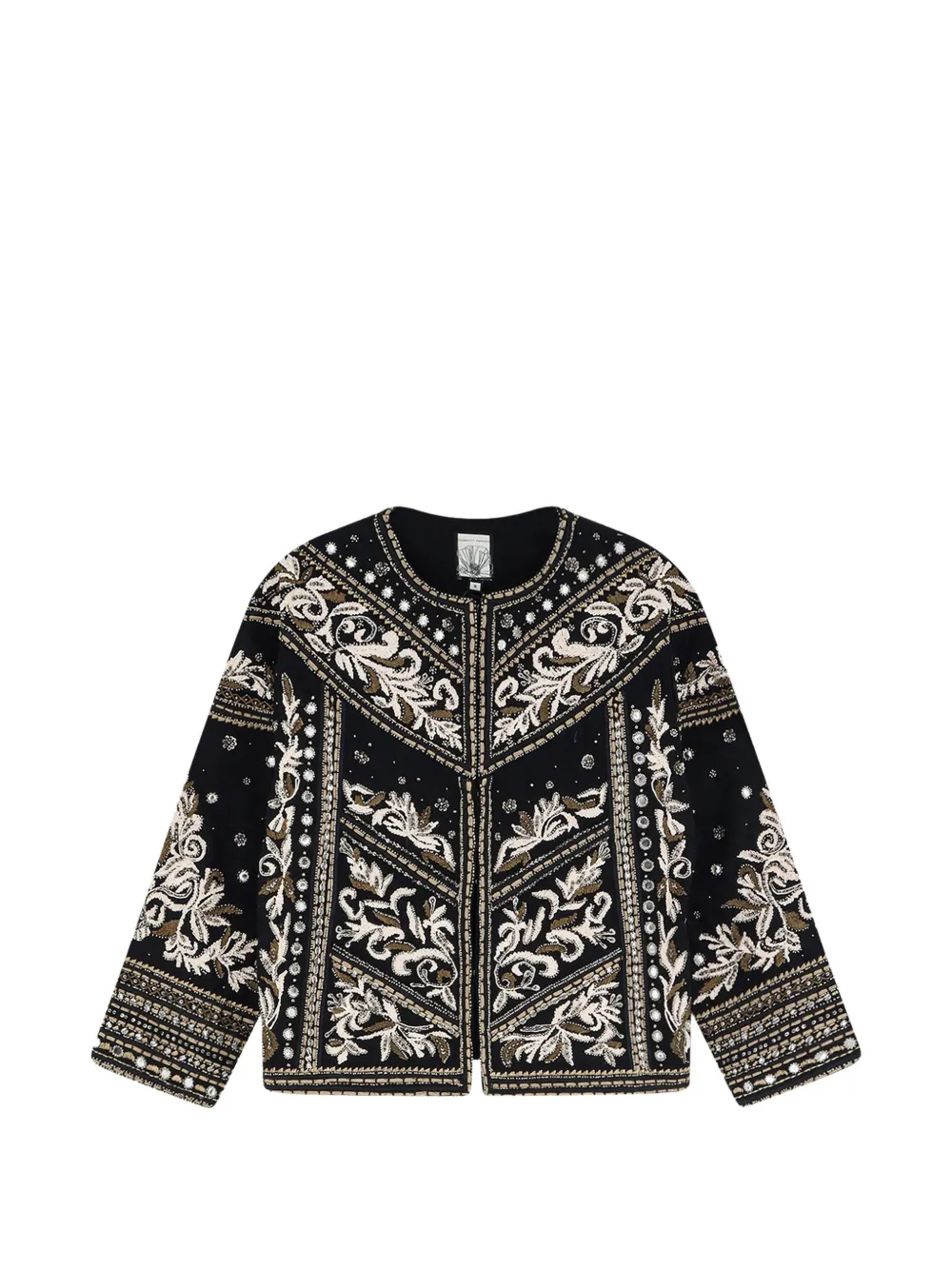 SCARLETT POPPIES Tanika embroidered sequin-embellished jacket - Schwarz