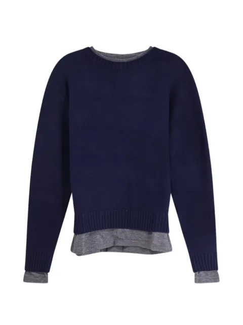 TONYWACK layered-effect ribbed-trim sweater