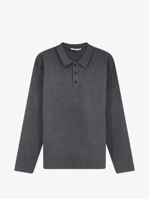 Hevo button-fastening long-sleeve polo