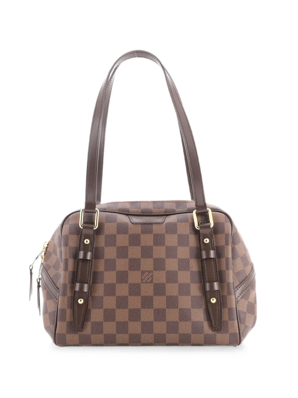 Pre-owned Louis Vuitton Rivington Satchel Damier Pm Shoulder Bag In Brown