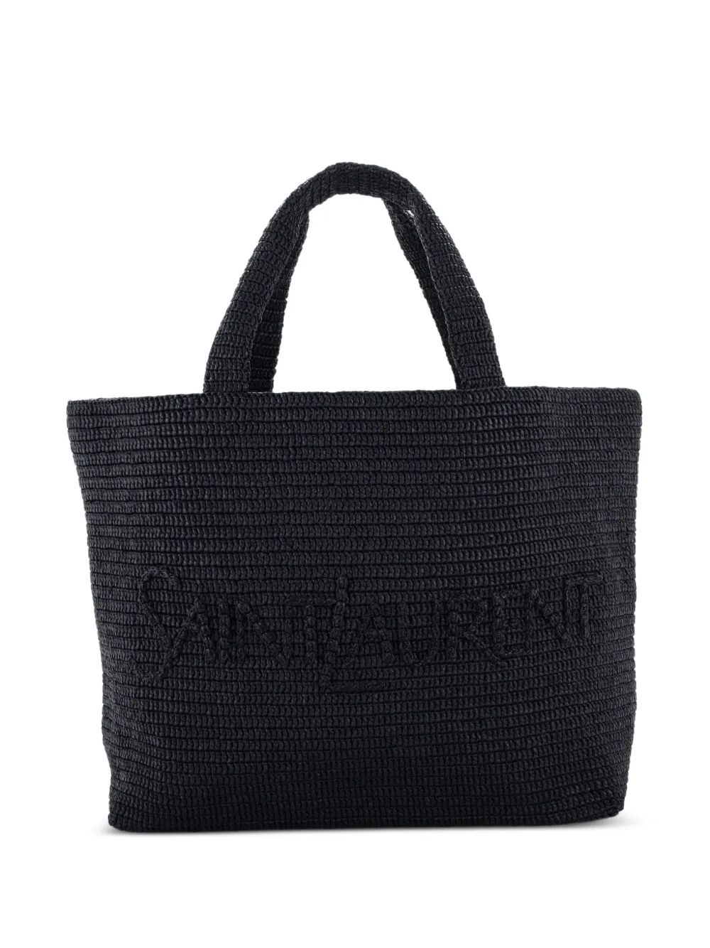 Saint Laurent Pre-Owned Tote Bag mit Logo-Stickerei - Schwarz