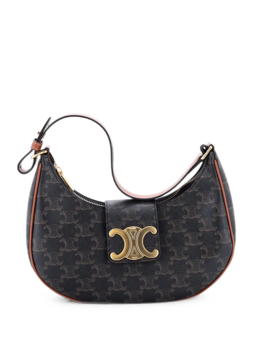 Celine Pre-Owned Ava Triomphe Bag Triomphe Coated Canvas shoulder bag - Brown