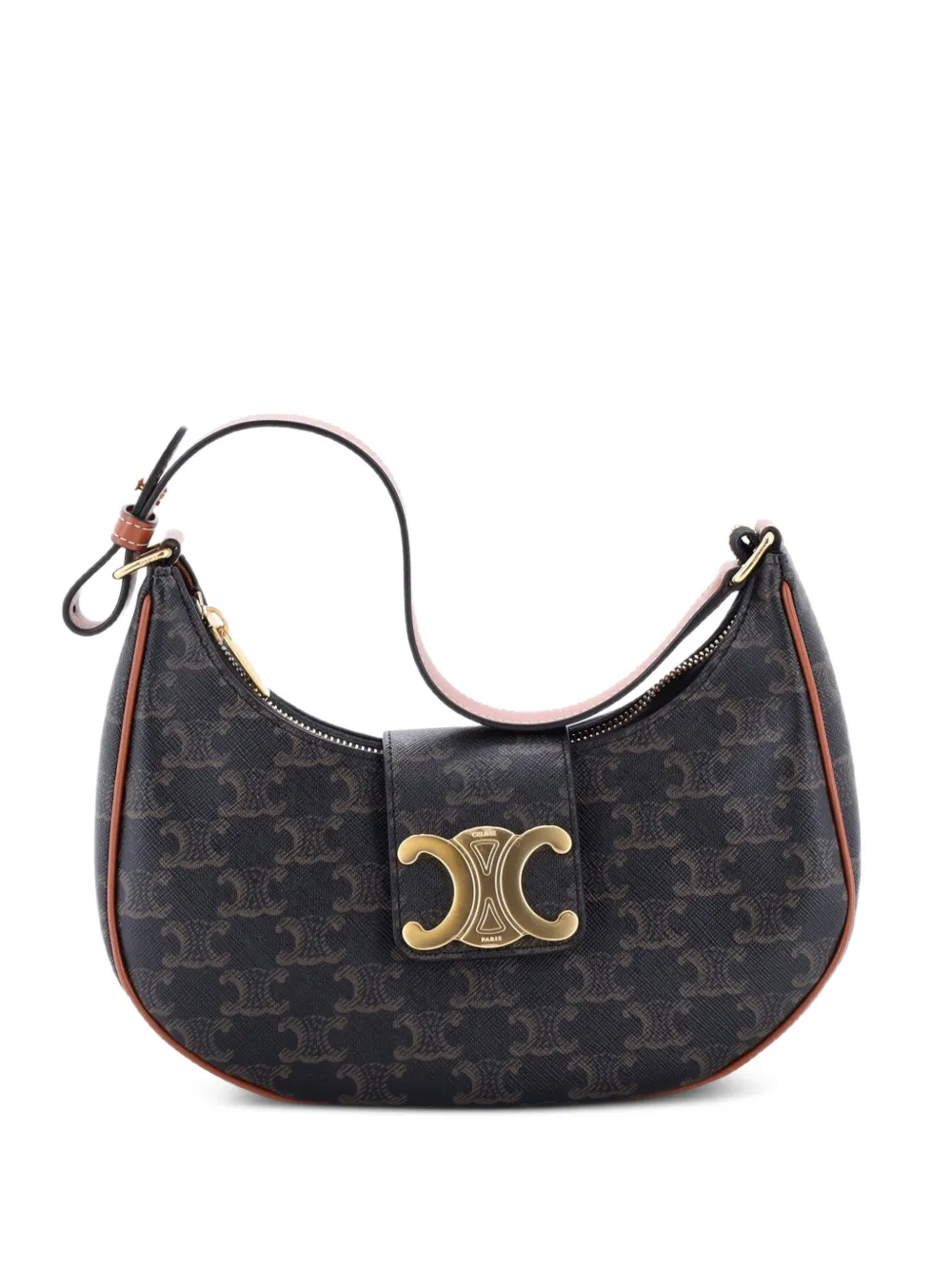 Celine Pre-Owned Ava Triomphe Bag Triomphe Coated Canvas shoulder bag - Marrone