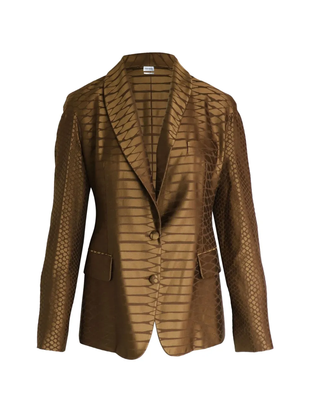 Saint Laurent Pre-Owned textured dropped-shoulder blazer - Marrone