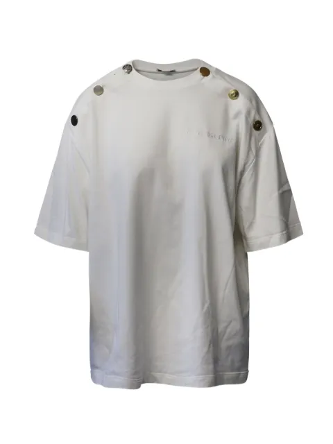 Alexander McQueen Pre-Owned button-embellished cotton T-shirt