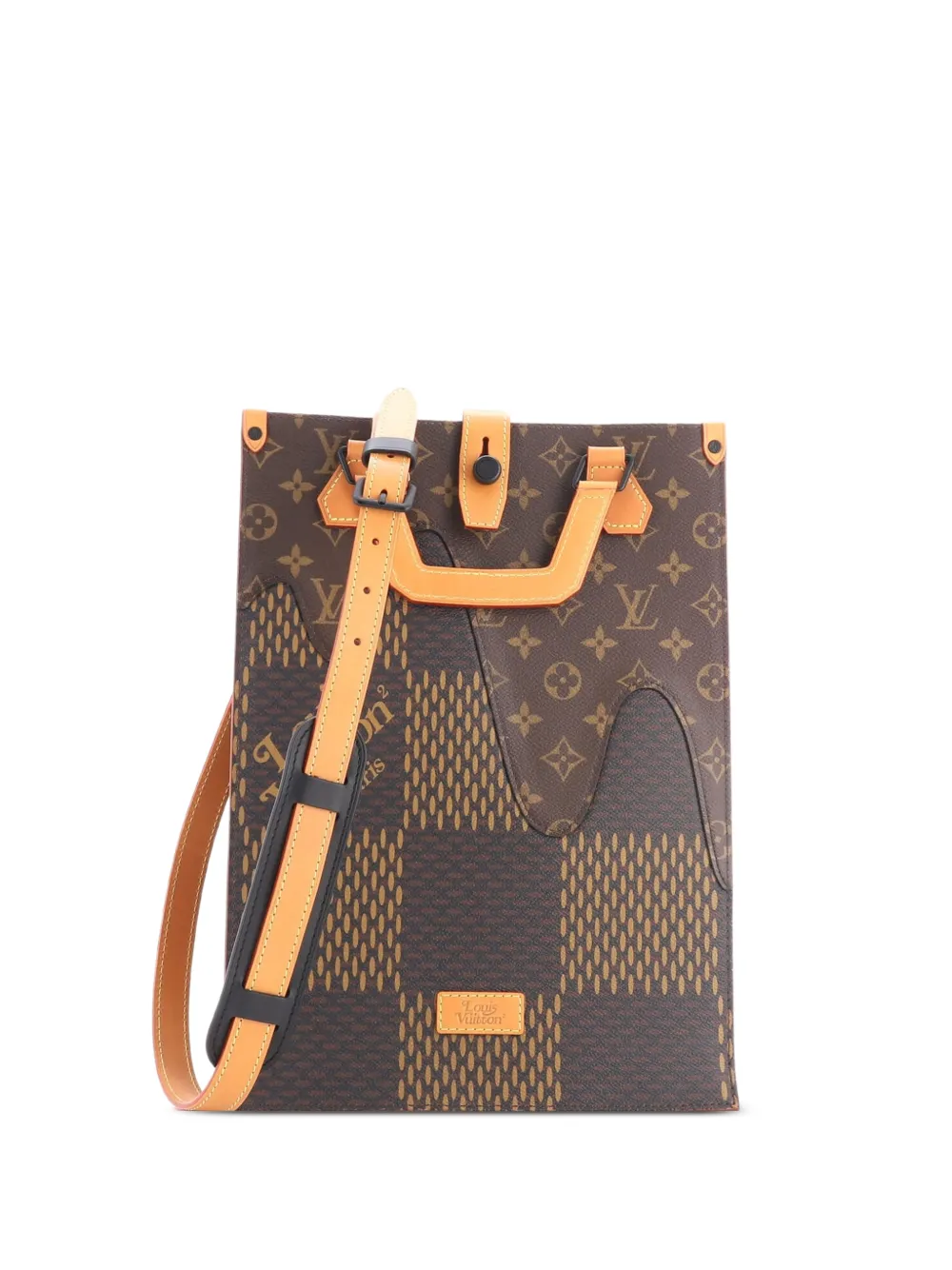 Louis Vuitton Pre-Owned Nigo Limited Edition Giant Damier and Monogram Canvas Mini tote bag - Marrone