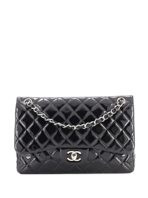 CHANEL Pre-Owned Classic Double Flap Bag Quilted Patent Jumbo shoulder bag