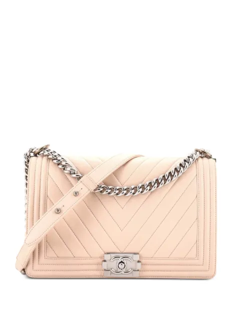 CHANEL Pre-Owned Boy Flap Bag Chevron Calfskin New Medium shoulder bag