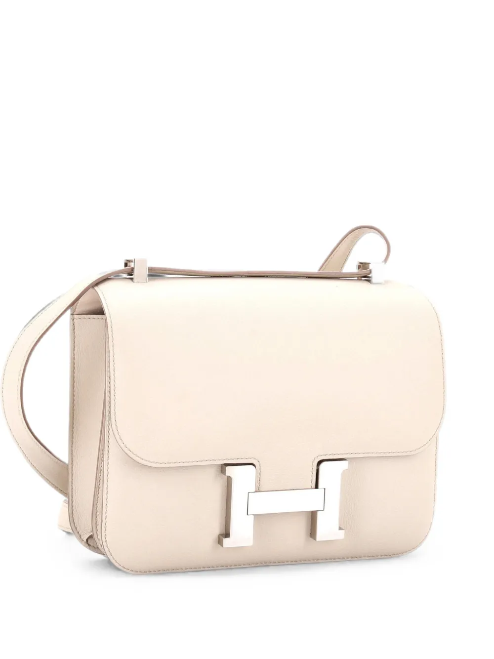 Pre-owned Hermes Constance Bag Evercolor 24 Shoulder Bag In Neutrals