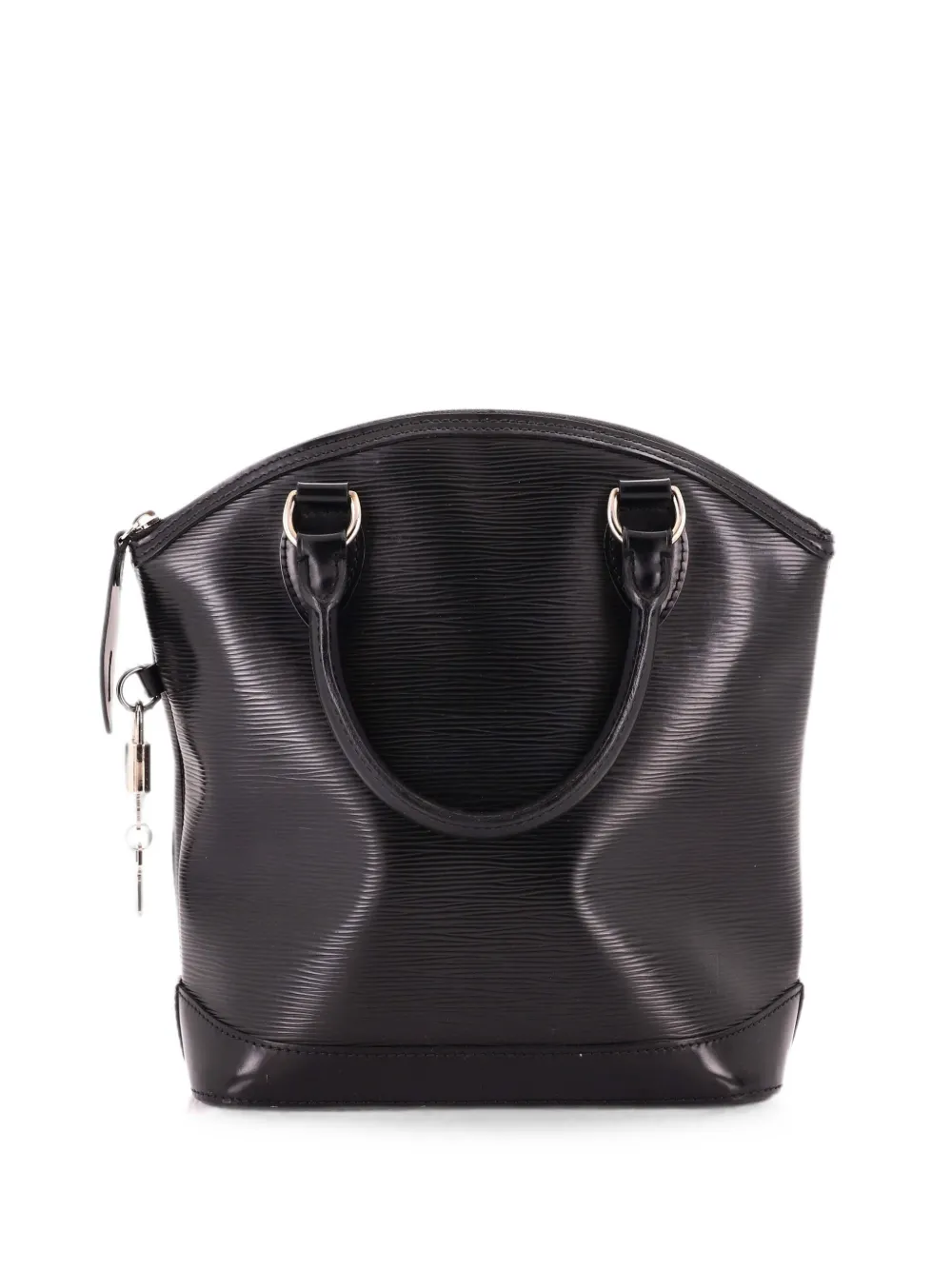 Pre-owned Louis Vuitton Lockit Handbag Epi Leather Pm Satchel In Black