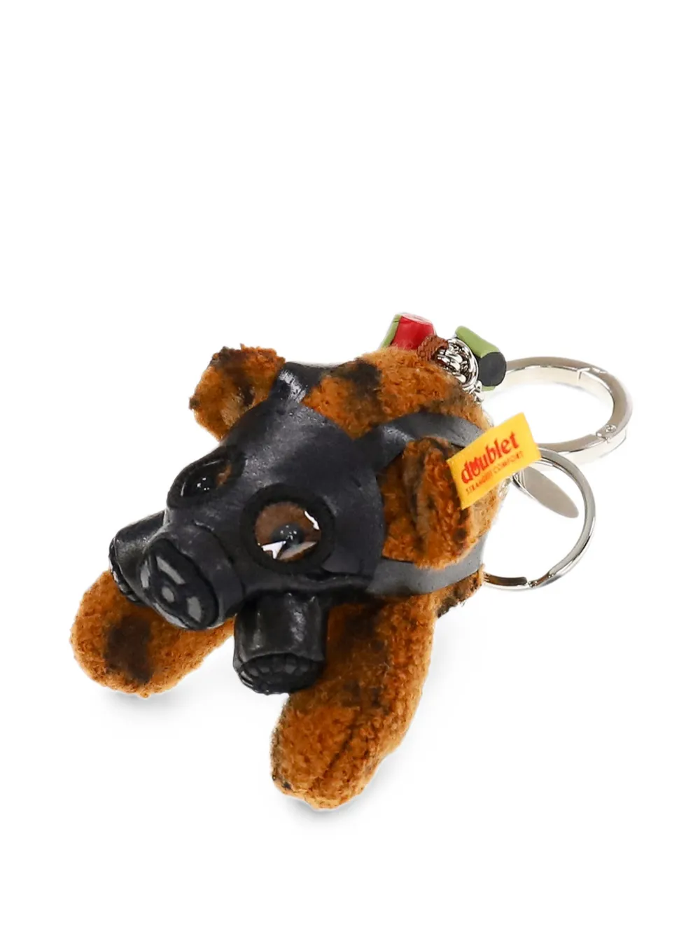 Doublet Sleutelhanger met teddybeer en gasmasker Bruin