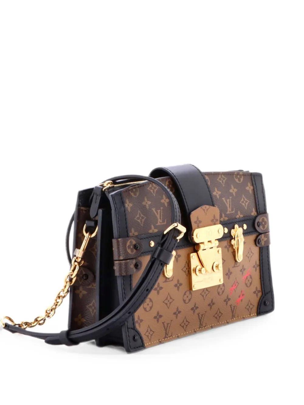 Louis Vuitton Pre-Owned Trunk Reverse Monogram Canvas clutch bag - Black