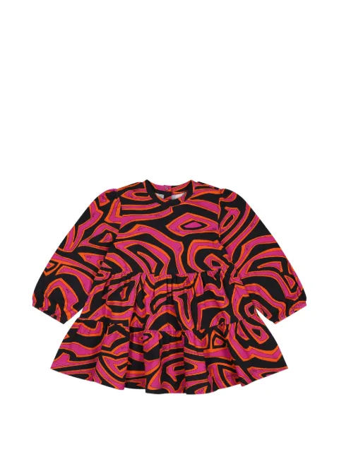 PUCCI Junior vestido a capas con estampado Iride