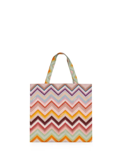 Missoni Kids bolso shopper con motivo en zigzag