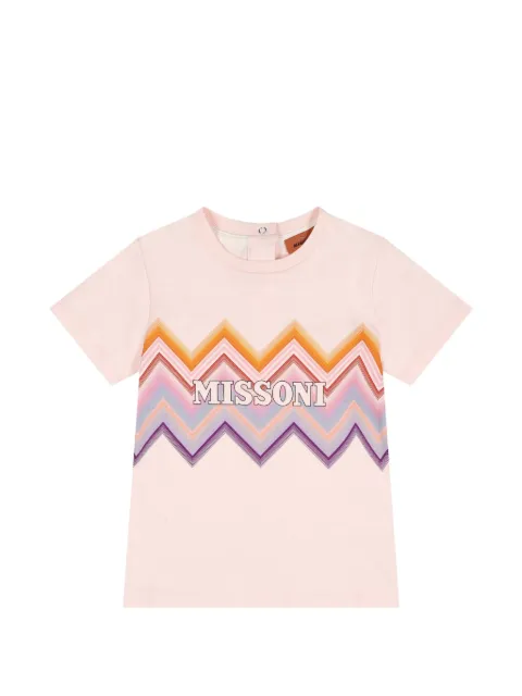 Missoni Kids zigzag-print logo-print T-shirt