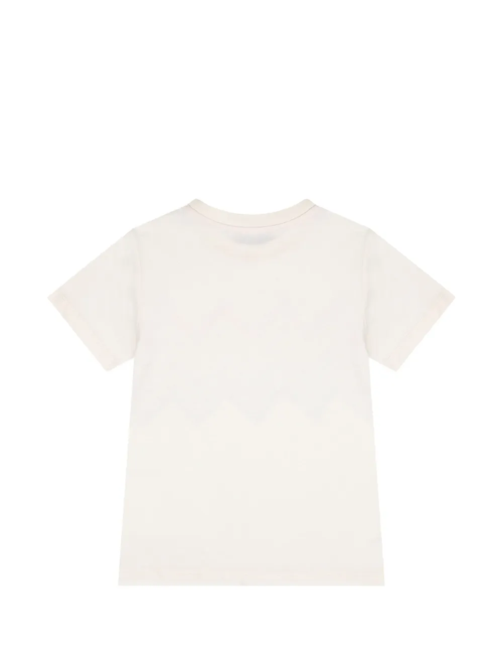 Missoni Kids T-shirt met zigzag-print en logo-print Beige