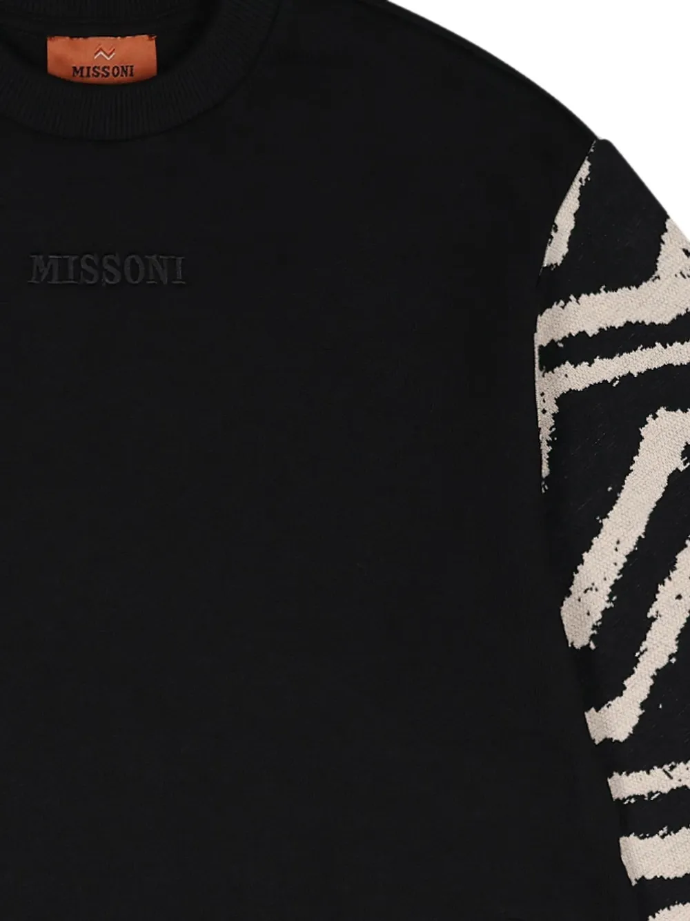 Missoni Kids Jurk met zigzagprint en lange mouwen Zwart