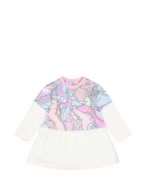 PUCCI Junior vestido con estampado Iride