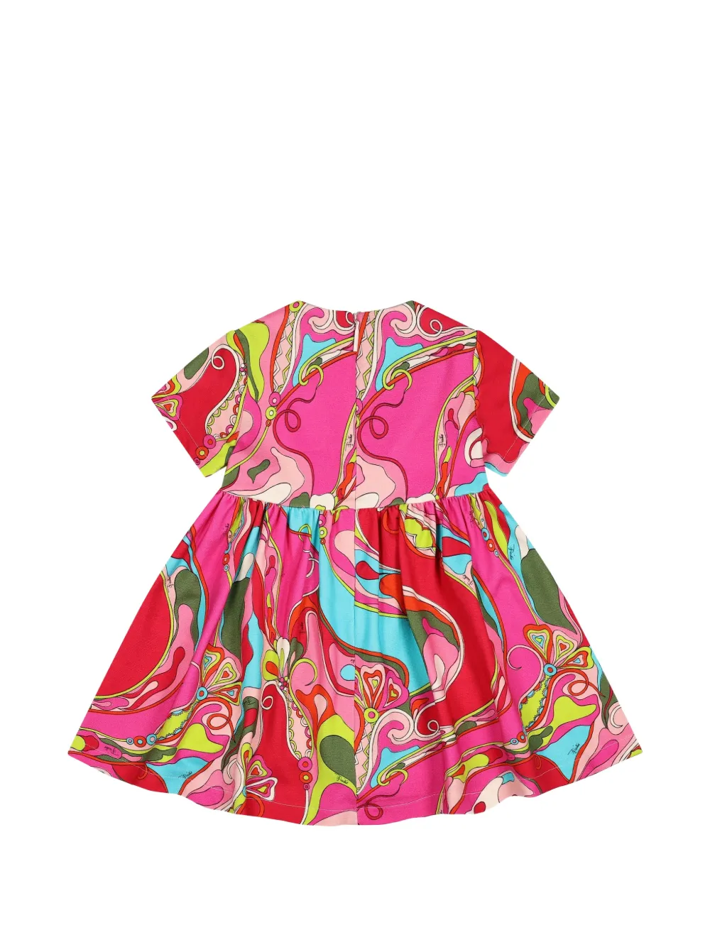 PUCCI Junior Flared jurk met Iride-print Roze