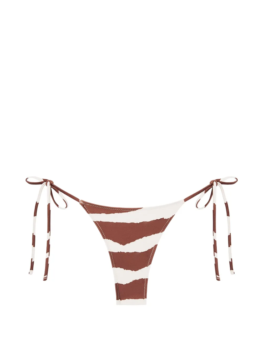 TROPIC OF C zebra-print side-tie bikini bottoms - Marrone