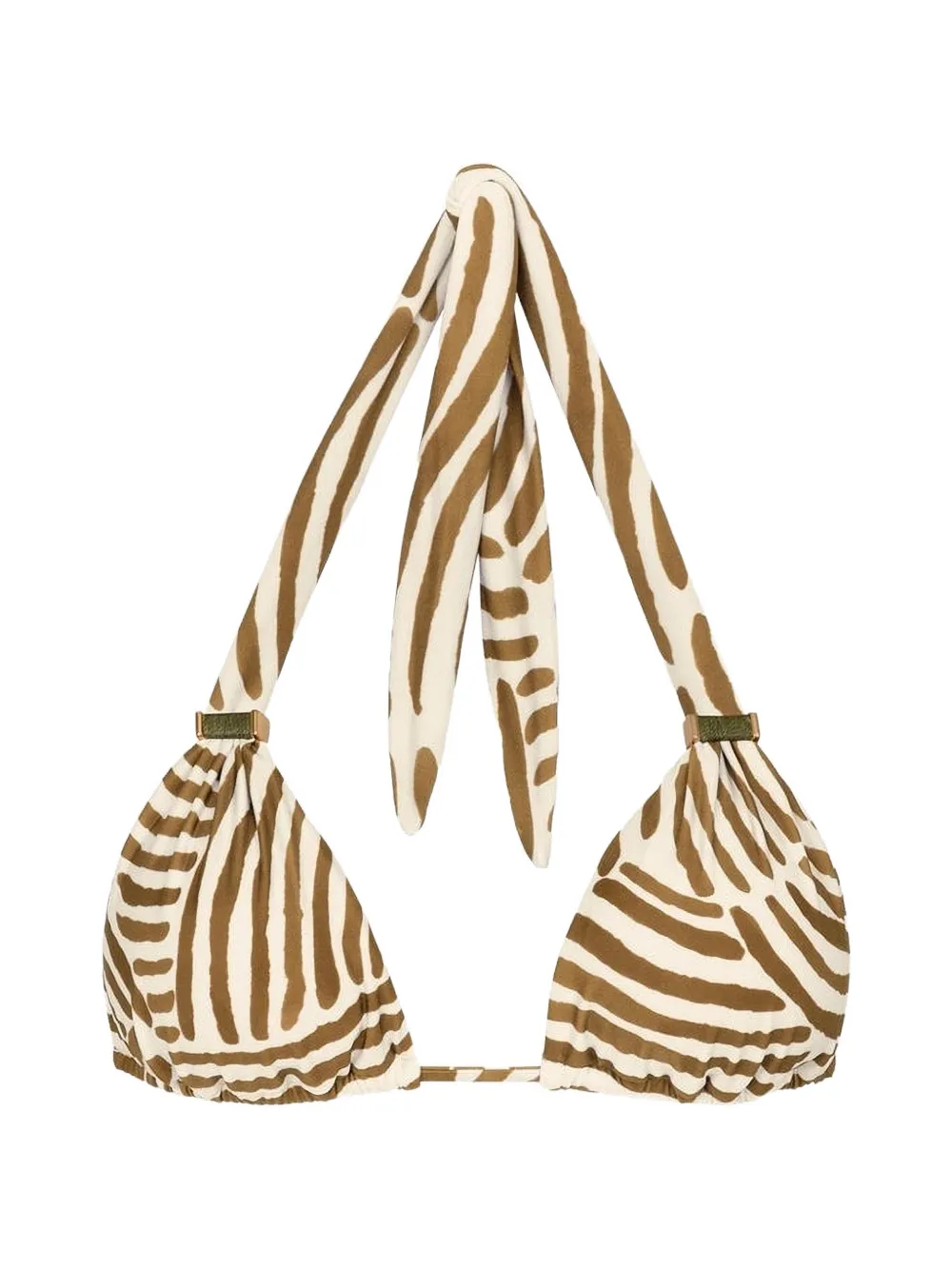 VIX PAULA HERMANNY zebra-print triangle bikini top - Toni neutri