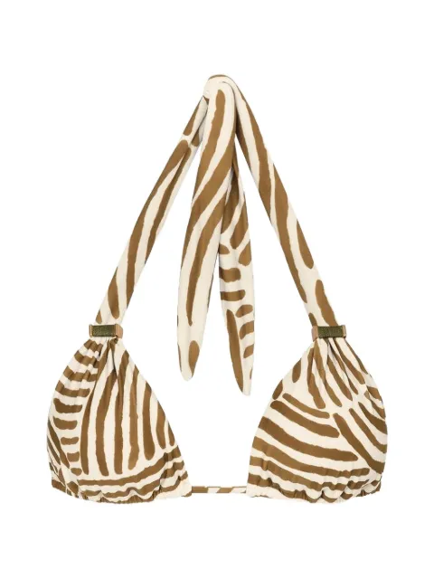VIX PAULA HERMANNY zebra-print triangle bikini top